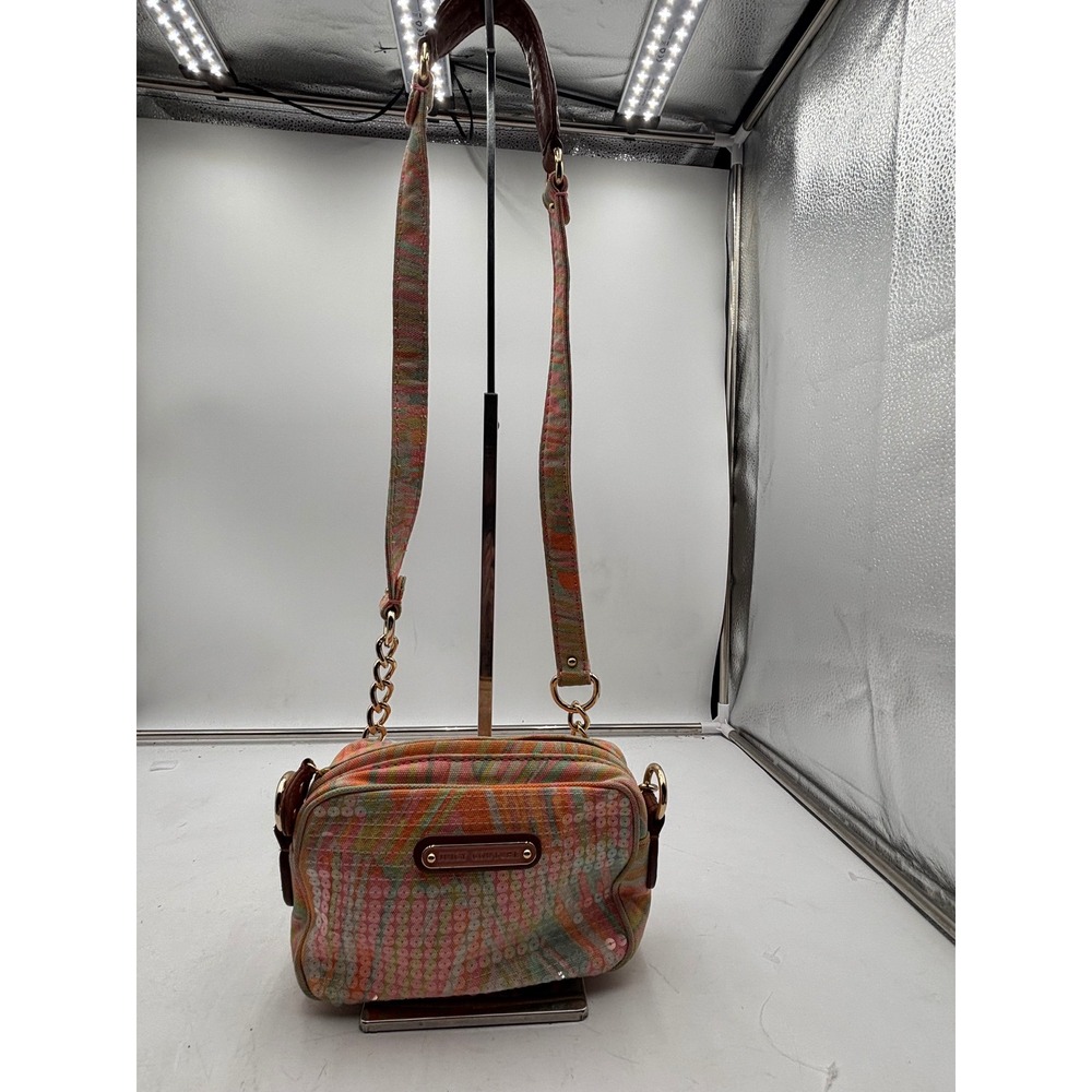 Juicy Couture Y2K Pastel Plaid Sequin Crossbody Camera Bag Vintage